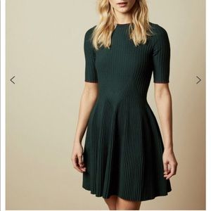 Ted Baker Renyina dress in dark green